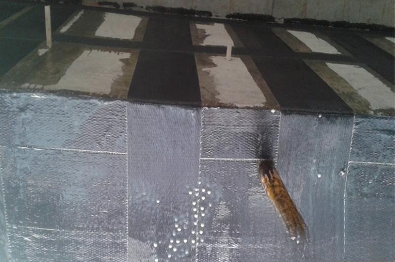 山阴楼板使用碳纤维加固